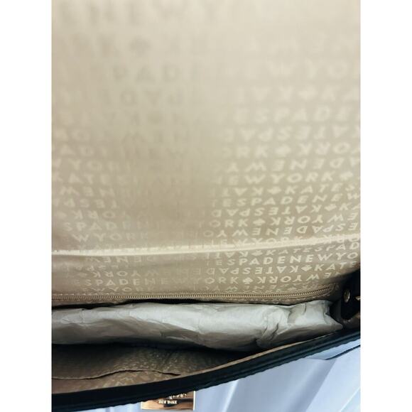 Kate Spade Harwood Place Fiona Leather New Square Shoulder Crossbody Black NWT - Picture 8 of 13